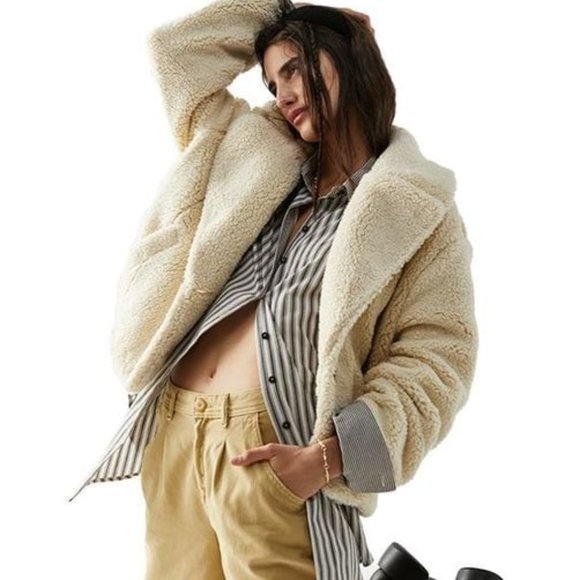 Free People Joplin Jacket in Ivory Sz M NEW - Picture 5 of 17